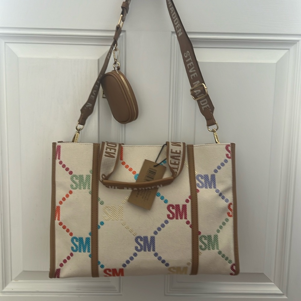 Sold Steve Madden Large fabric tote.